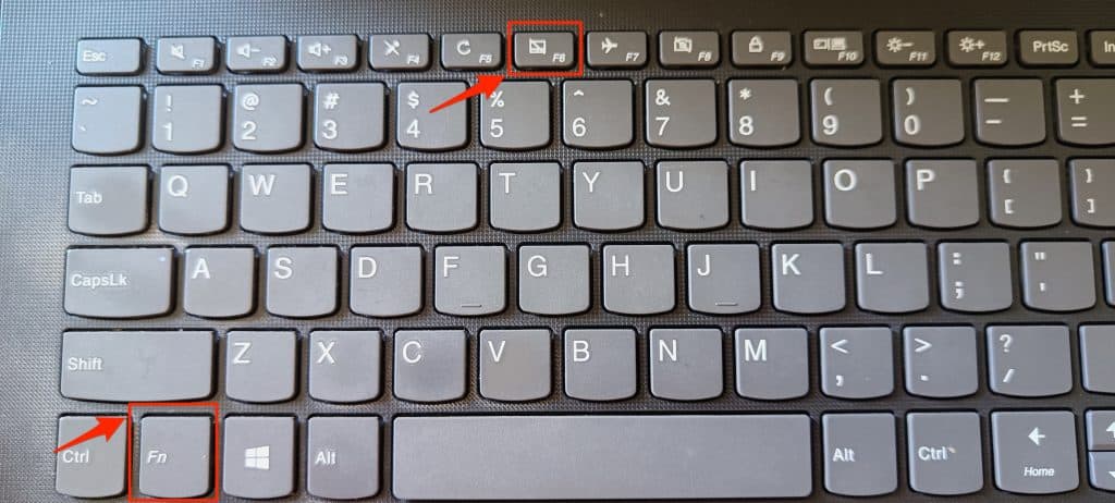 enable disabled touchpad windows
