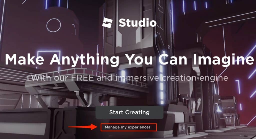 manage my experience roblox