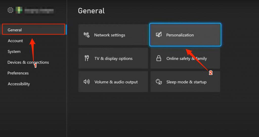 personalization xbox