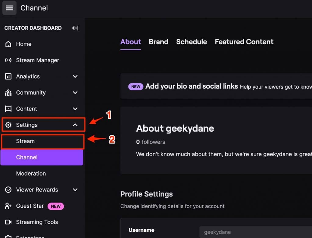 stream settings twitch