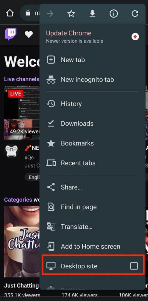 twitch desktop site
