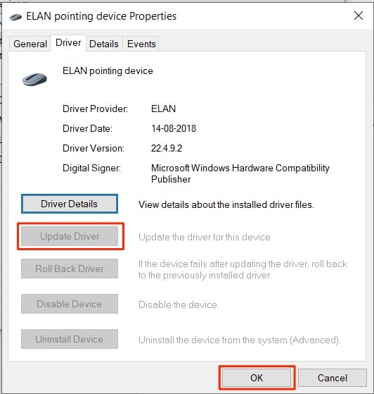 update mouse drivers windows