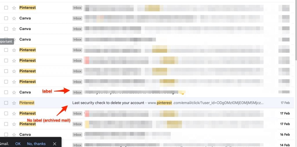 access archived mails on gmail
