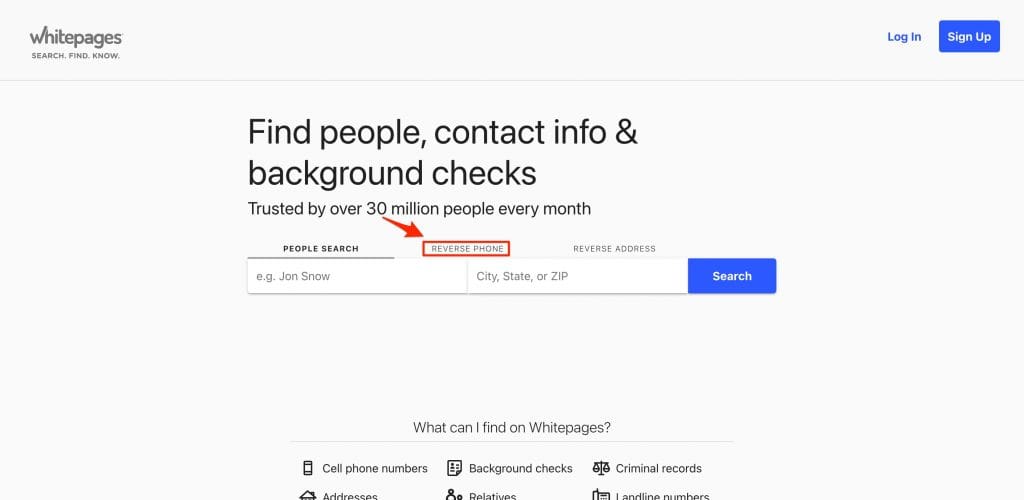find address white pages