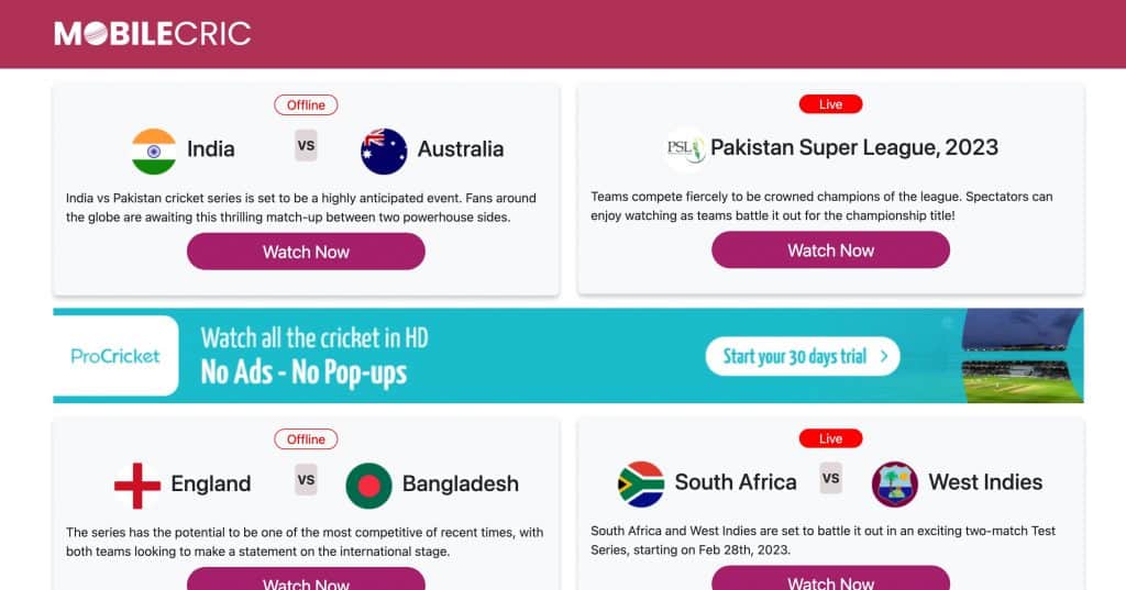 mobilecric mylivecricket alternative