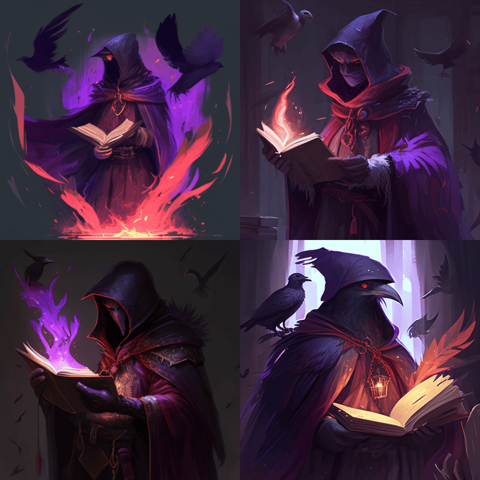 crow person midjourney ai image