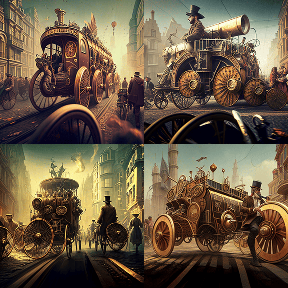 steampunk midjourney ai image discord bot