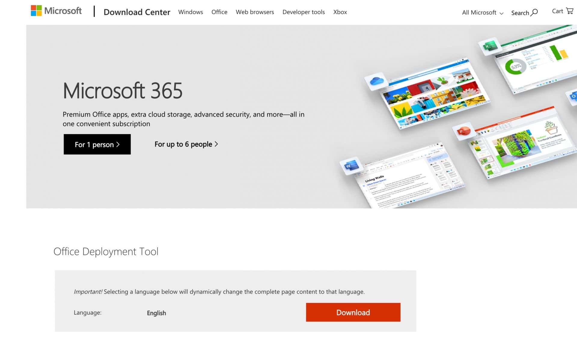 Download office deployment tool