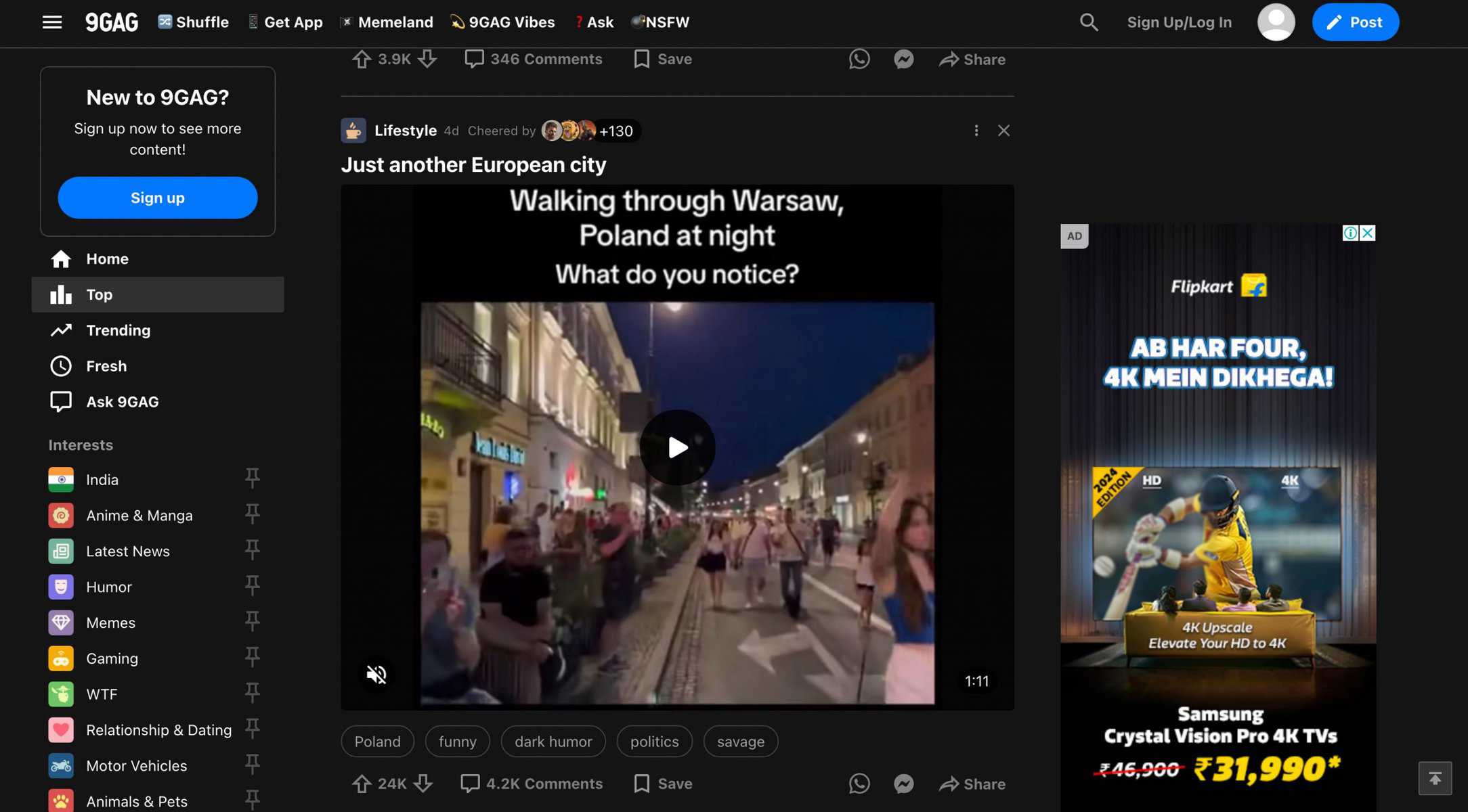 embedded videos on 9gag