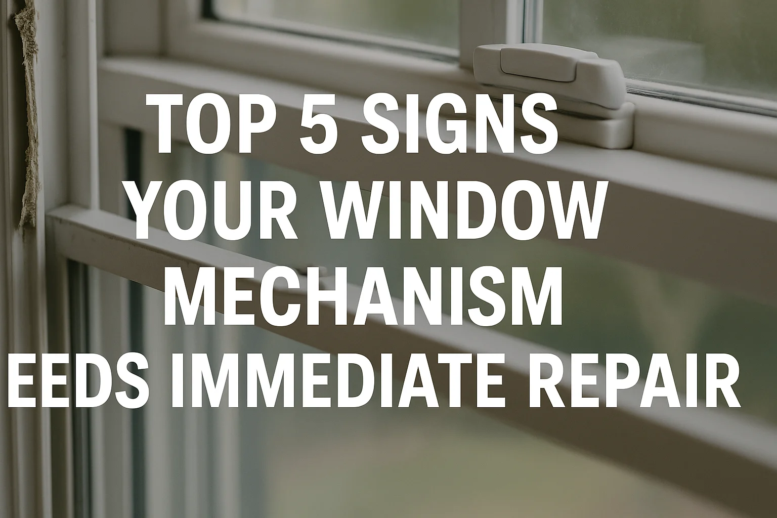 Top 5 Signs Your Window Mechanism Needs Immediate Repair